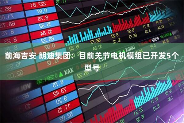 前海吉安 朗迪集团：目前关节电机模组已开发5个型号